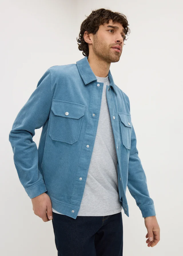 Light Blue Cord Shacket