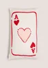 Ace Heart Embroidered Cushion Image 1