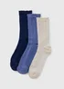 3 Pack Multicolour Texture Socks - One Size Image 1