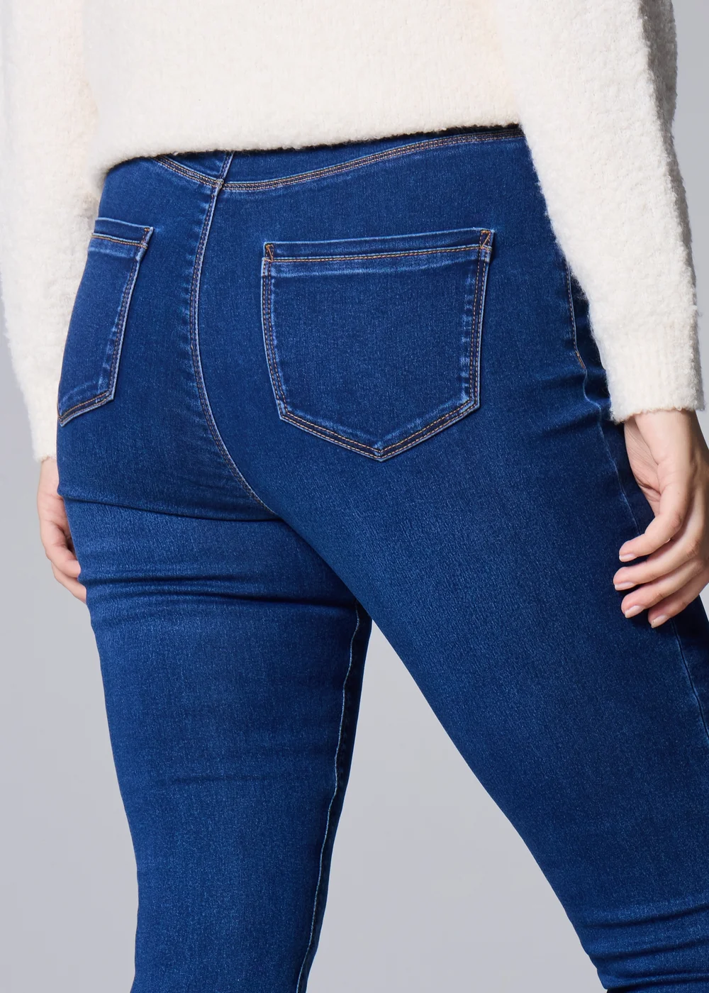 Petite Darkwash Jessie Stretch High Rise Skinny Jeans - 6 Image 4