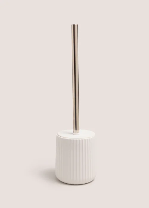 White Toilet Brush Image 1