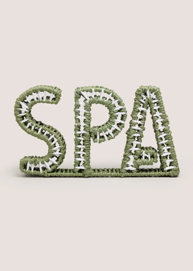 Green White Rope Spa Sign