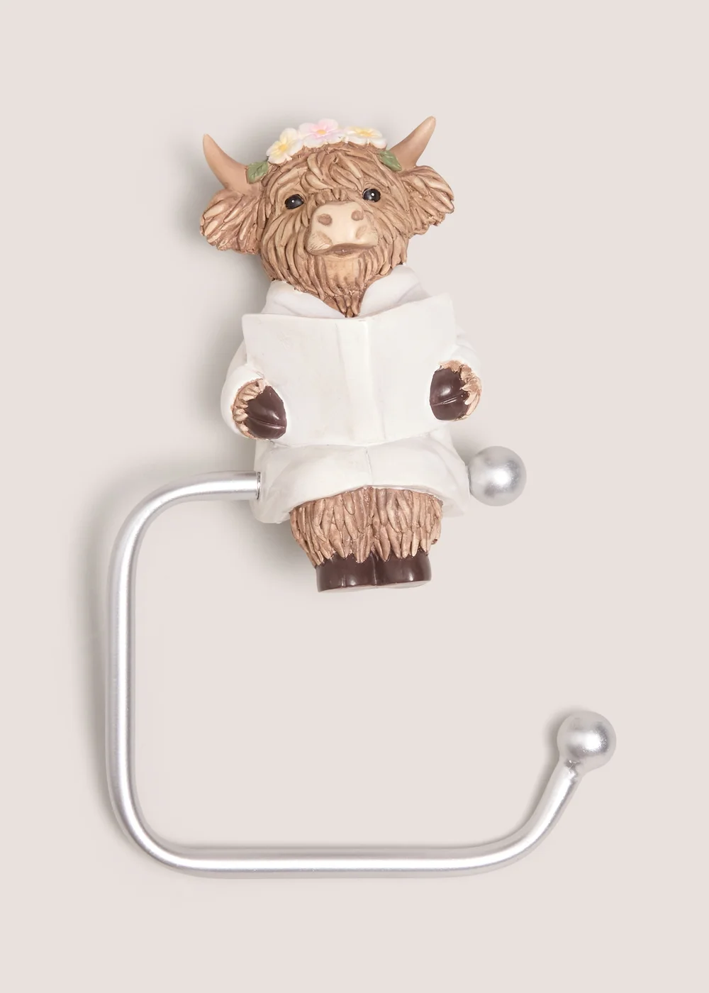 Highland Cow Wall Toilet Roll Holder Image 1