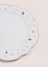 White Spring Scalloped Dinner Plate Image 2