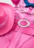 Girls Pink Cow Girl Costume (3-11yrs) - Age 3 Years. Image 2