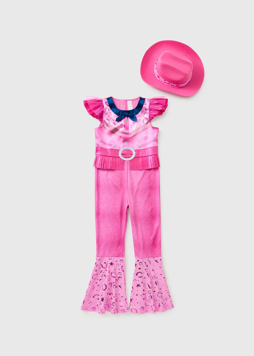 Girls Pink Cow Girl Costume (3-11yrs) - Age 3 Years. Image 1