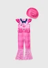 Girls Pink Cow Girl Costume (3-11yrs) - Age 3 Years. Image 1