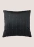 Black Stabstitch Velvet Cushion Image 1