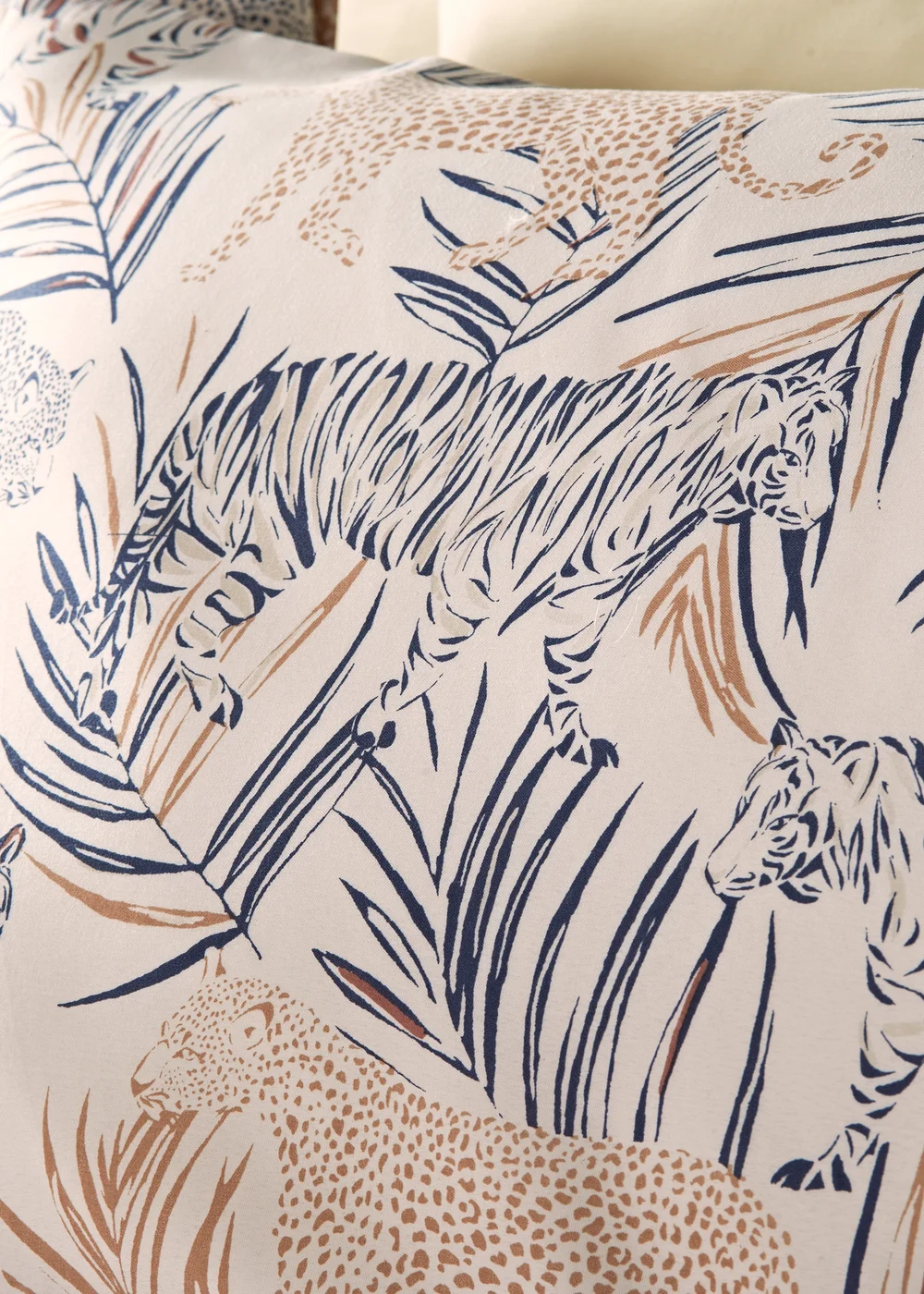 Neutral Tiger Print Duvet Set - Single Image 2