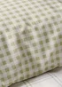Green Grid Check Frill Duvet Set - Double Image 3