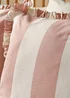 Pink Wide Stripe Pleat Duvet Set - Double Image 2