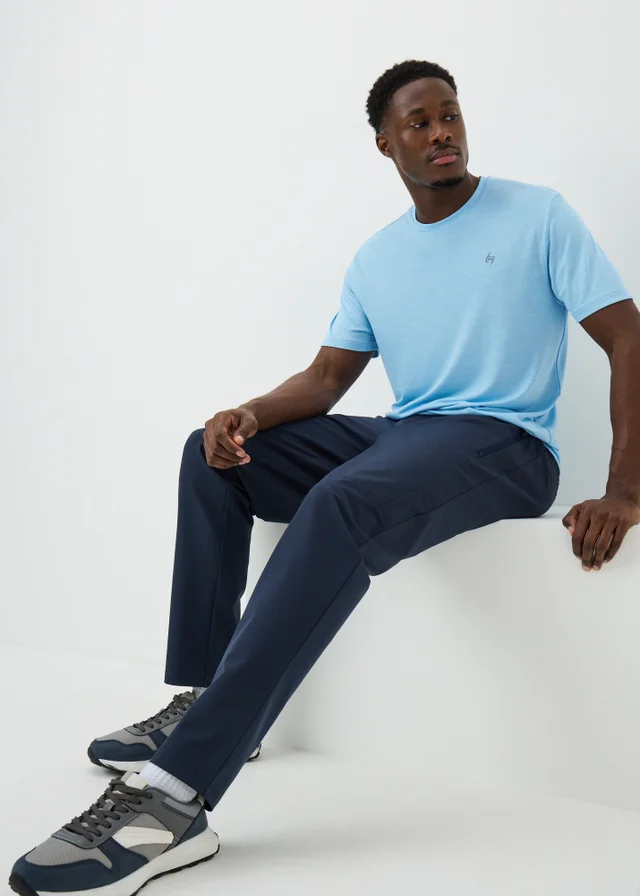 Souluxe Blue Two-Tone Sports T-Shirt