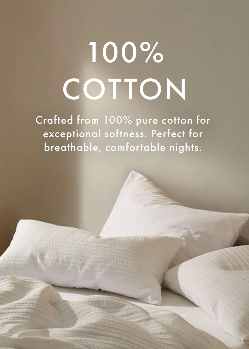Natural Wide Stripe Pleat Duvet Set - Double Image 2
