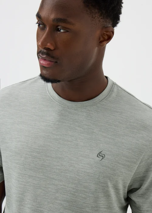 Souluxe Grey 2 Tone Sports T-Shirt - Extra small Image 2