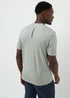 Souluxe Grey 2 Tone Sports T-Shirt - Extra small Image 3