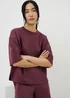 Raspberry Scuba Boxy Co Ord T-Shirt - Small Image 1