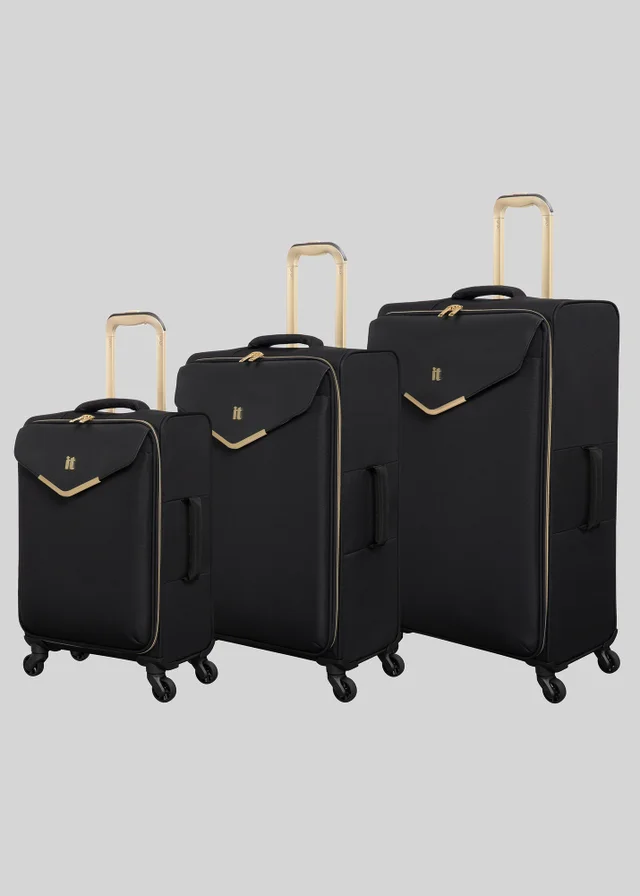 IT Luggage Ravishing Black Soft Suitcase