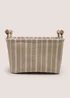 Neutral Stripe Small Storage Basket Image 1