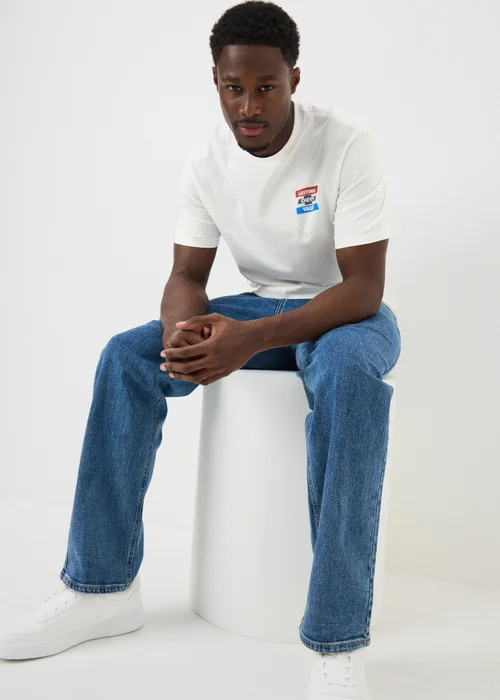 White Chevy Printed T-Shirt - Small Image 1