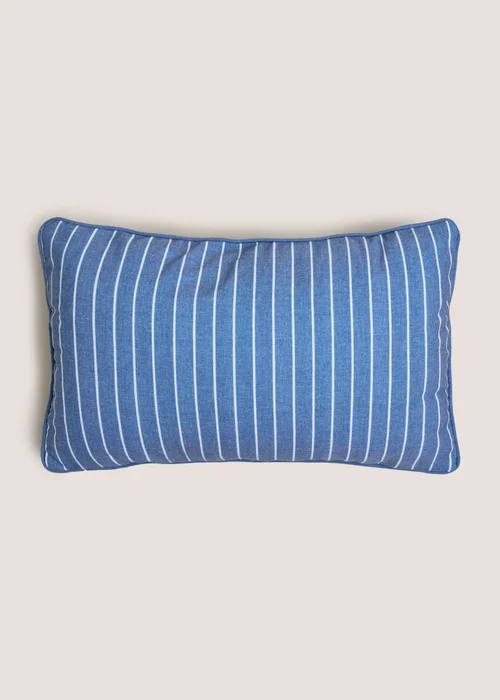 Blue Puffin Embroidered Cushion Image 2