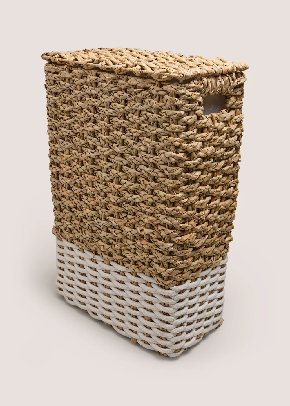 Neutral Woven Laundry Basket Image 1