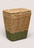 Green Woven Rope Laundry Basket Image 1