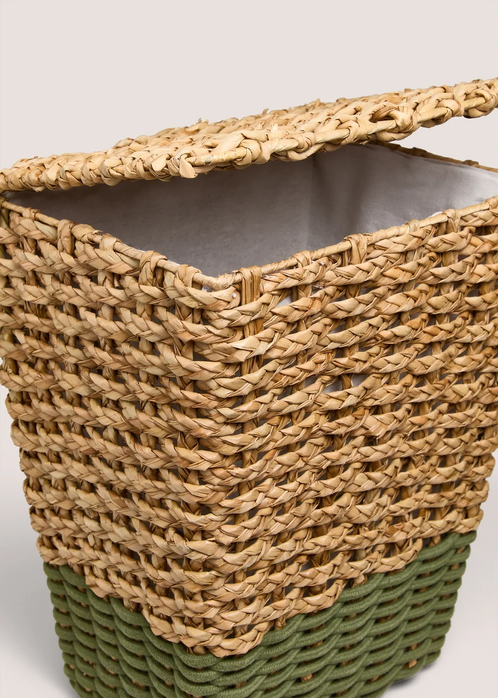 Green Woven Rope Laundry Basket Image 2