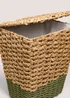 Green Woven Rope Laundry Basket Image 2
