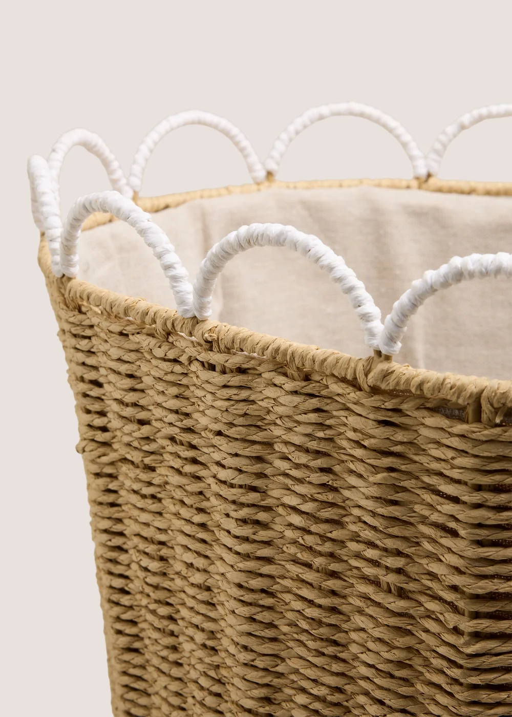 Cut Out Scallop Edge Laundry Basket Image 2