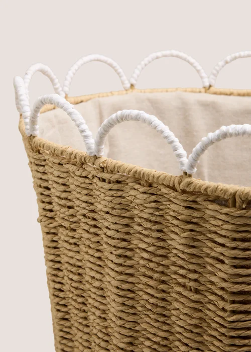 Cut Out Scallop Edge Laundry Basket Image 2