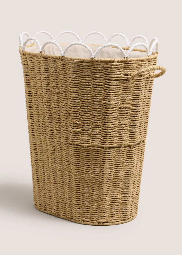 Cut Out Scallop Edge Laundry Basket
