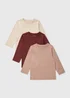 3 Pack Boys Brown Plain Tops (1-7yrs) - 1 to 1 half years Image 1