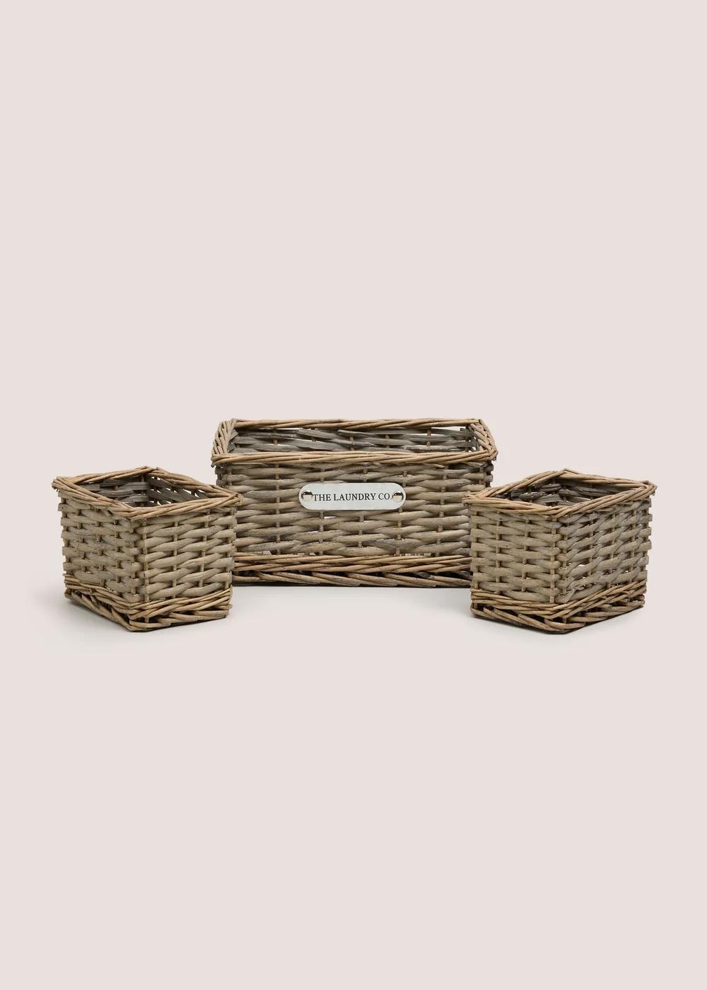 3 Piece Neutral Rope Laundry Baskets Image 2