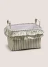 Green Stripe Storage Basket Image 1