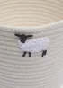 White Sheep Small Storage Basket Image 2