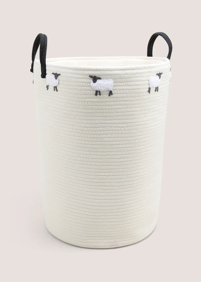 White Sheep Laundry Basket