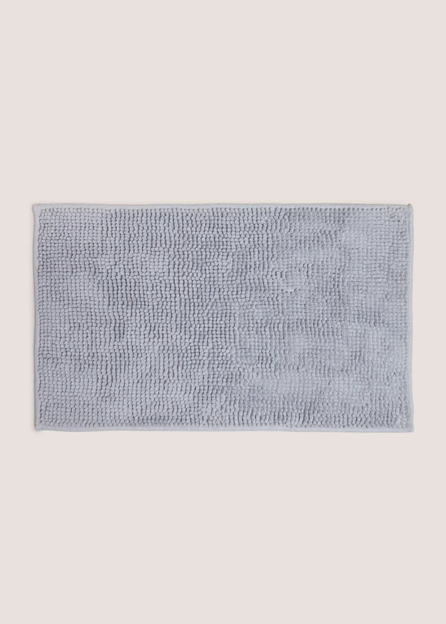 Blue Chenille Bath Mat