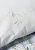 Blue Daisy Embroidered Gingham Duvet Set - Double Image 3