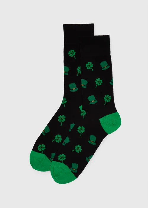 Green St Patrick's Day Ankle Socks - Sizes 6 - 8.5 Image 1