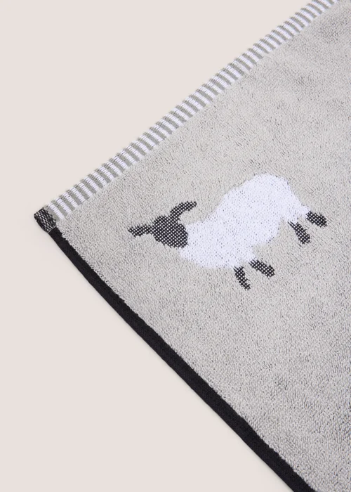 Grey Sheep Jacquard Hand Towel - Hand Towel Image 2
