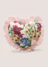 Floral Heart Frill Cushion Image 1