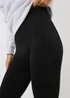 Black Washed Flare Leggings - S Image 3