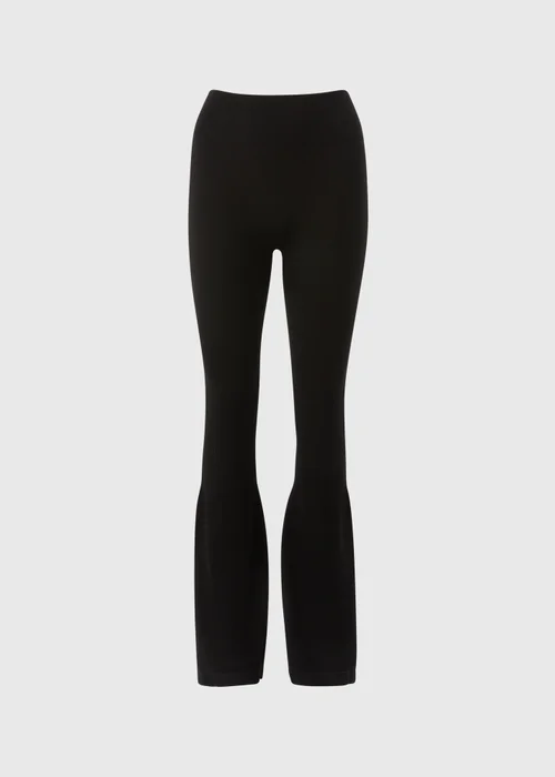 Black Washed Flare Leggings - S Image 4