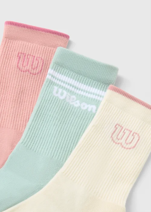 Wilson 3 Pack Pastel Ankle Socks - 2 TO 5 Image 2