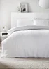 White Waffle Stripe Duvet Set - Double Image 1