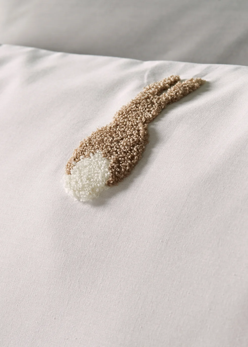 White Boucle Bunny Duvet Set - Single Image 2