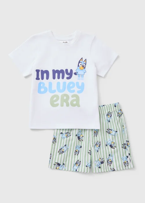 Bluey Kids White Short Pyjama Set (1-7yrs) - 1 to 1 half years Image 1