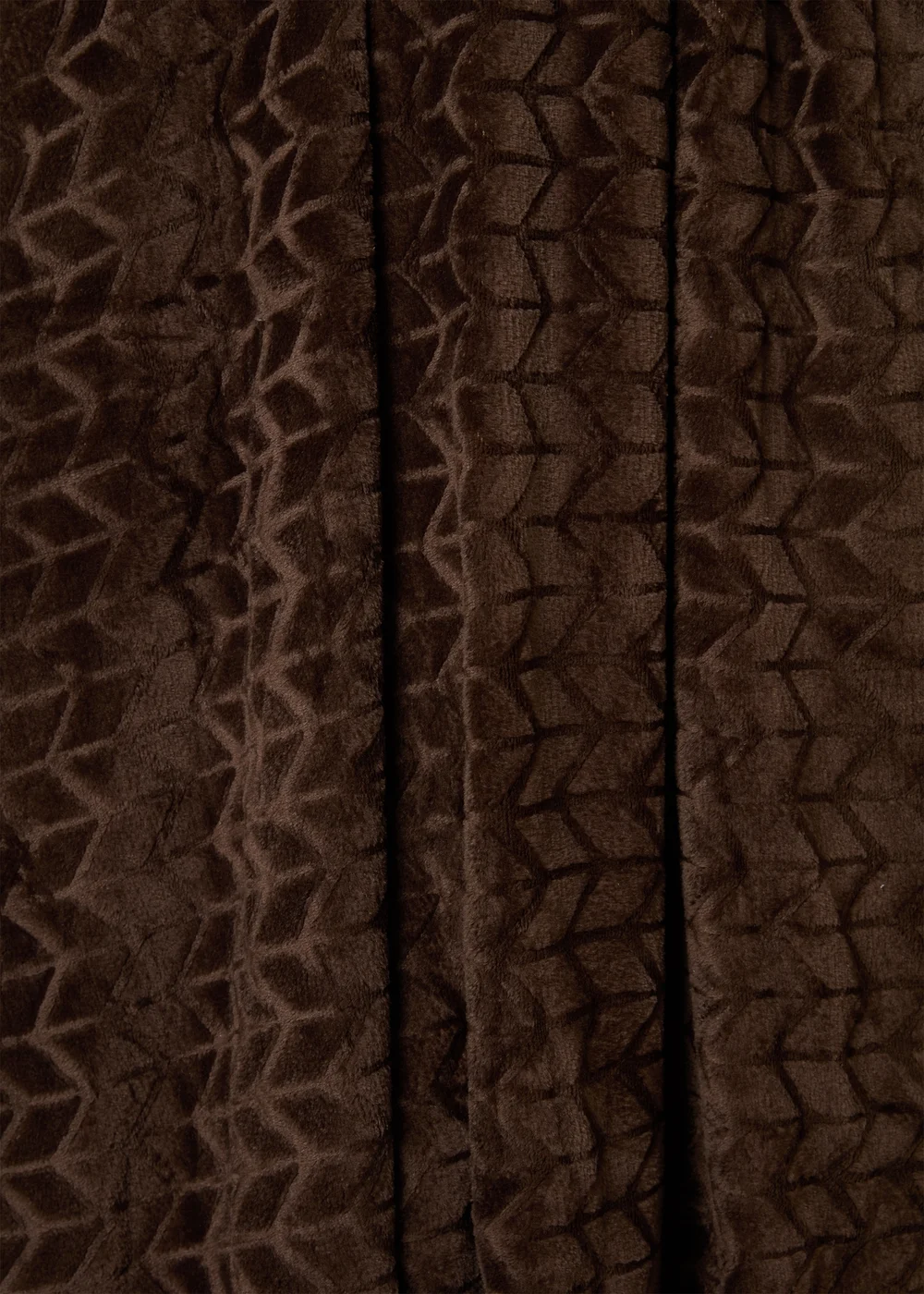 Chocolate Brown Embossed Fleece Throw Image 2