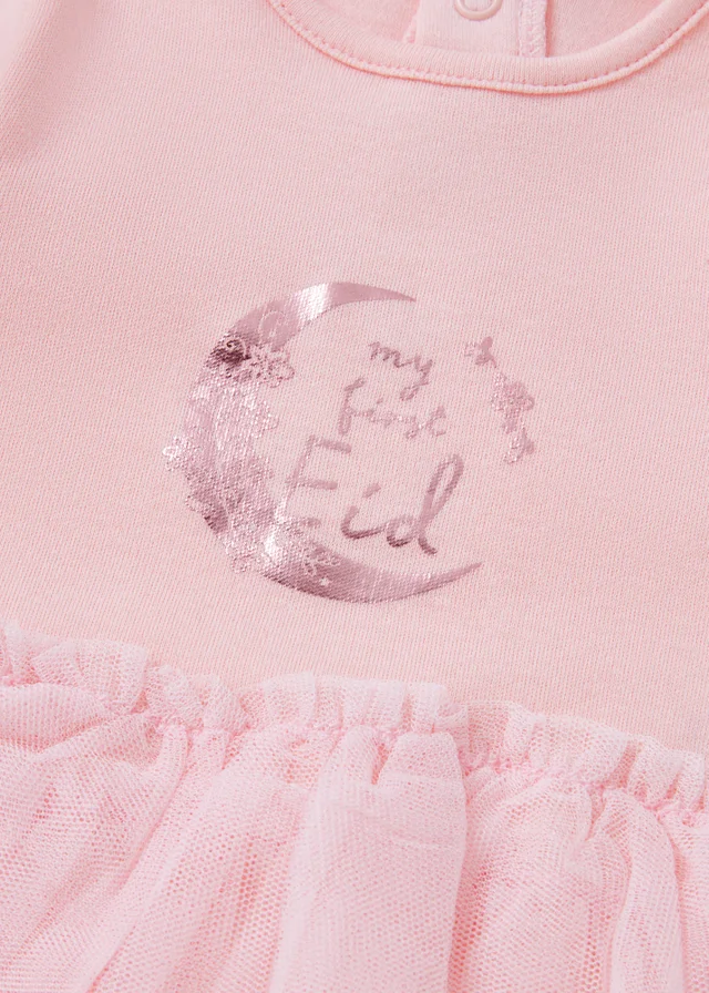 Baby Pink First Eid Tutu Bodysuit (Newborn-12mths)