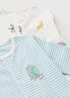 2 Pack Baby Multicolour Safari Sleepsuits (Newborn-23mths) - First Size Image 2
